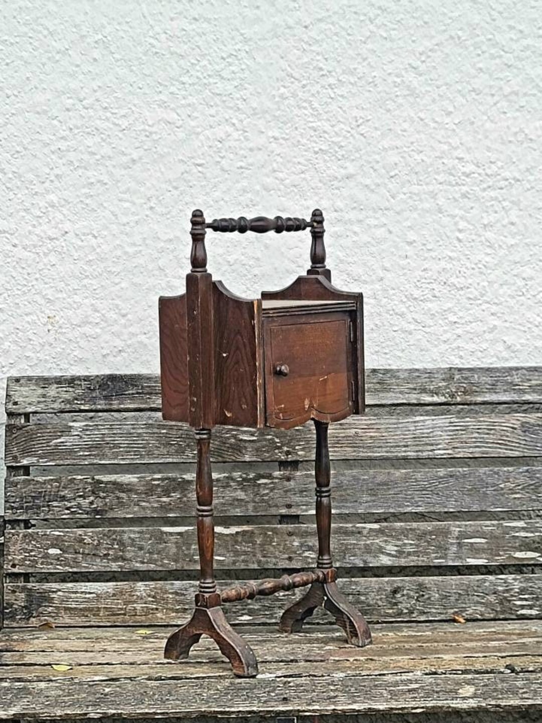 Bogson, Antique Smoking Stand, Smoke Table, End Table, Solid Wood ...