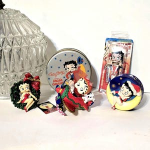 Betty Boop Collectibles, Vintage, Christmas Ornaments, Tin, Klik, Novelty, Authentic, Cartoon, Collectible, Vintage Betty Boop,