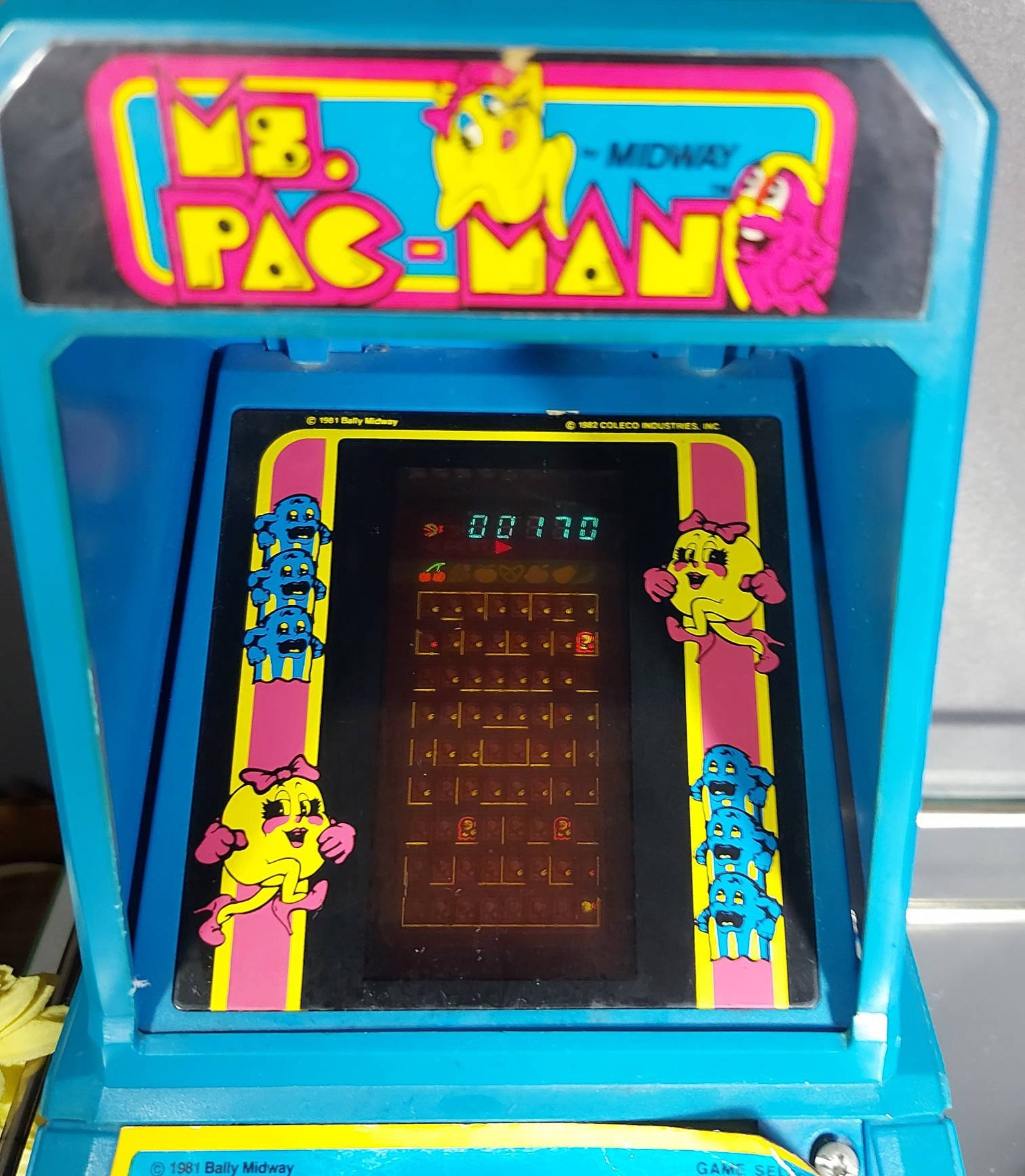 Sra. PacMan Mini Arcade Juego Vintage 80s 1981 MS. PAC MAN ...