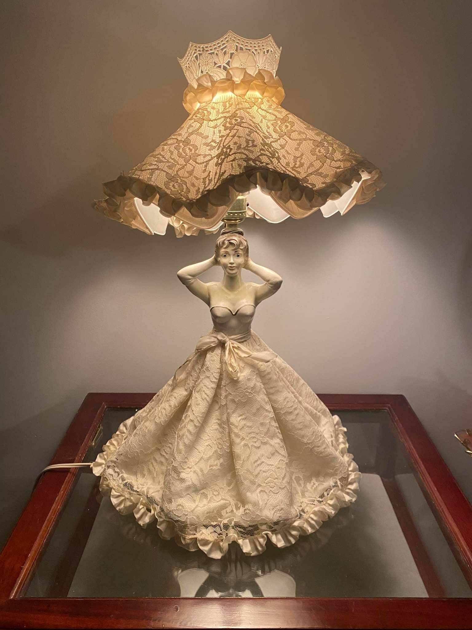 Victorian lady lamp deals