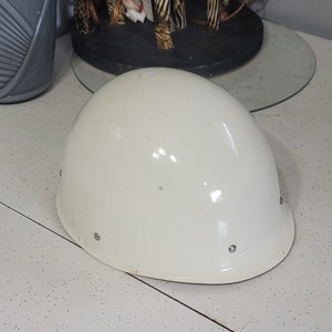 Fiber Metal Hard Hat, Vintage, Mid Century, White Fiberglass Safety Hard Hat, Construction Hat