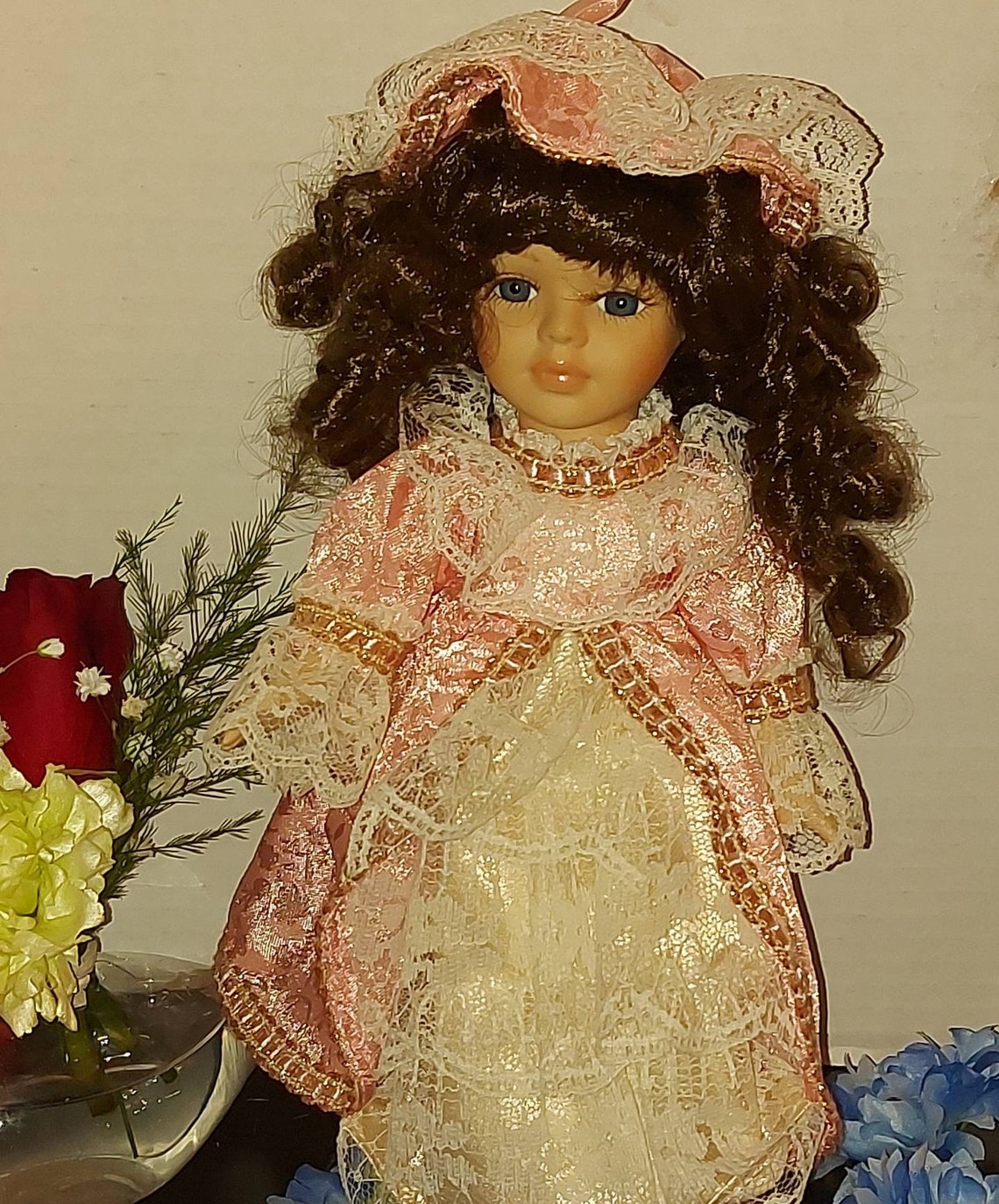 Dan Dee Porcelain Doll Collectors Choice Dandeepink Lace Etsy Canada
