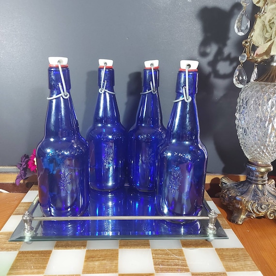 Flexicap Swing Top Bottles Home Brewing Cobalt Blue Glass Etsy Canada