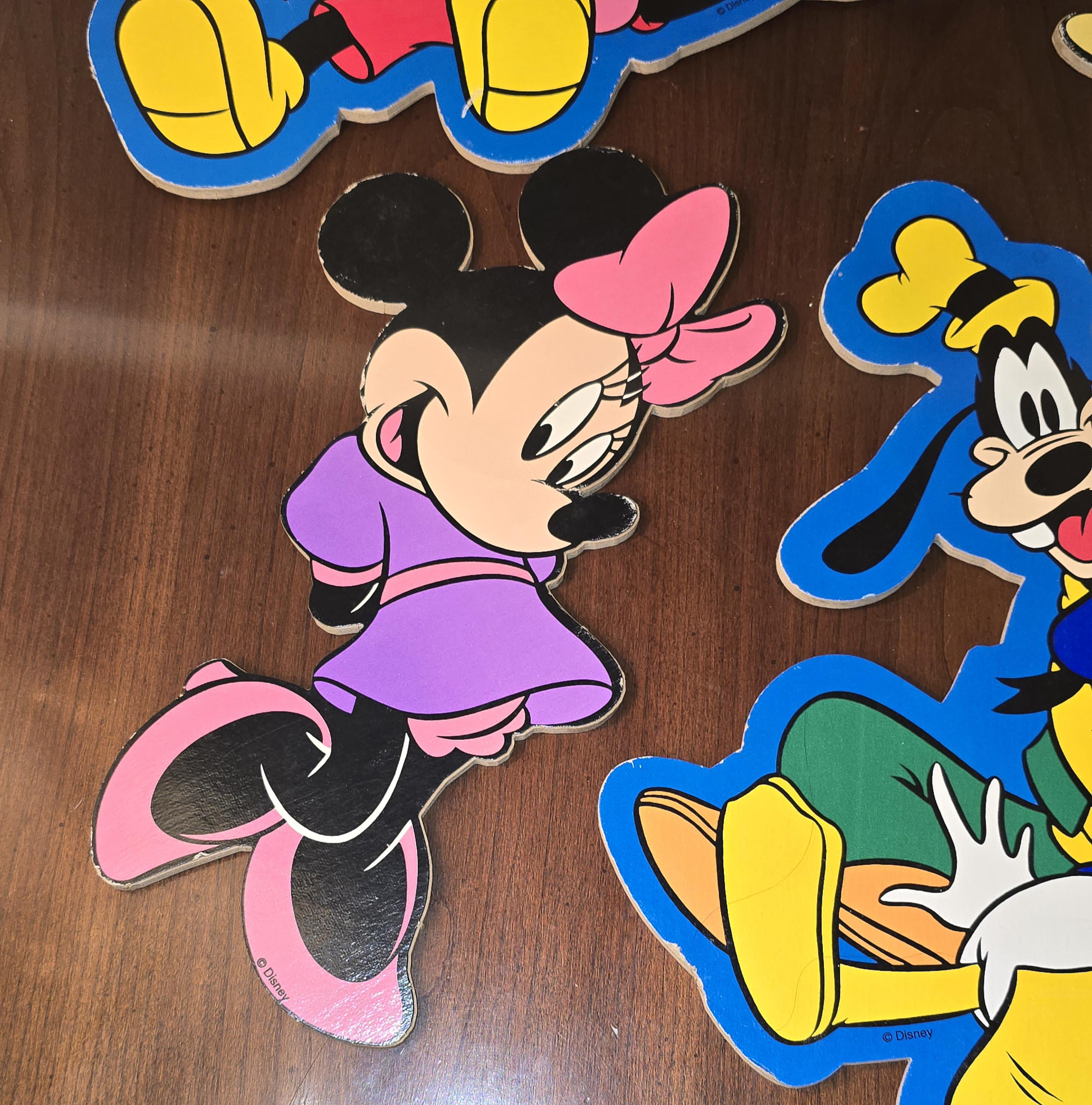 ミッキーマウス、壁掛け、ディズニー、ヴィンテージ、木製、壁飾り