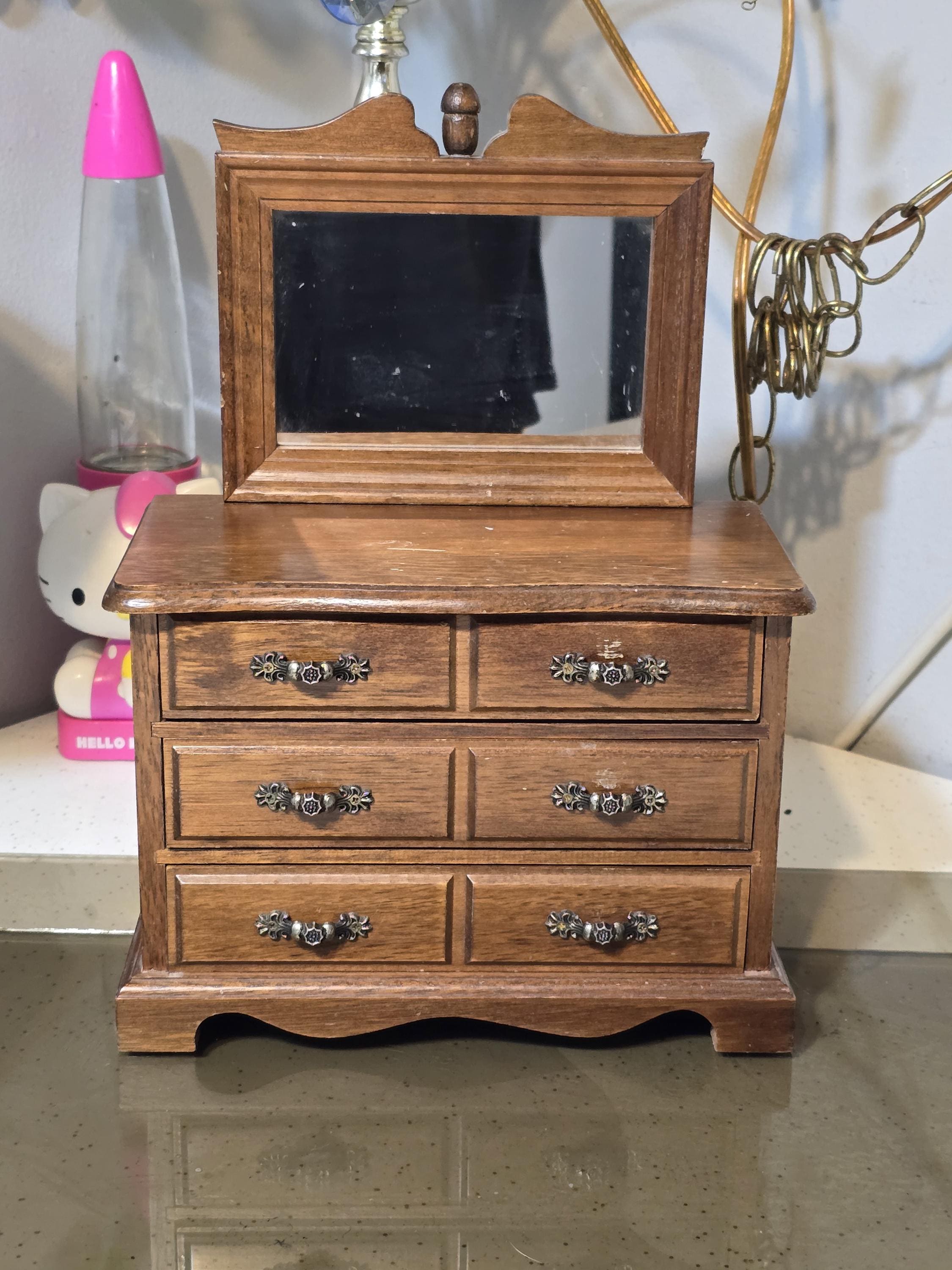 小物入れ 1974s Levi's Pub Mirror Jewelry Box Jewelry Box W/ Mirror, Vintage 60s, Jewelry Storage, Dresser