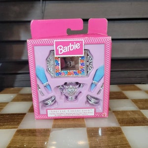 Barbie, Special Collections, Cuisine, Tea Set, Mattel, Vintage 90s, Dollhouse Furniture, Plastic Doll Furniture, Barbie Collectibles