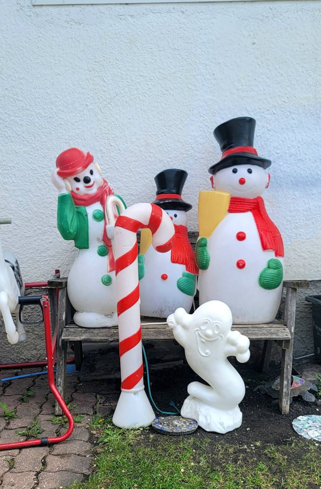 Blow Mold, Large 43 BRIGHT, Santa Clause, Christmas, Holidays, Lawn