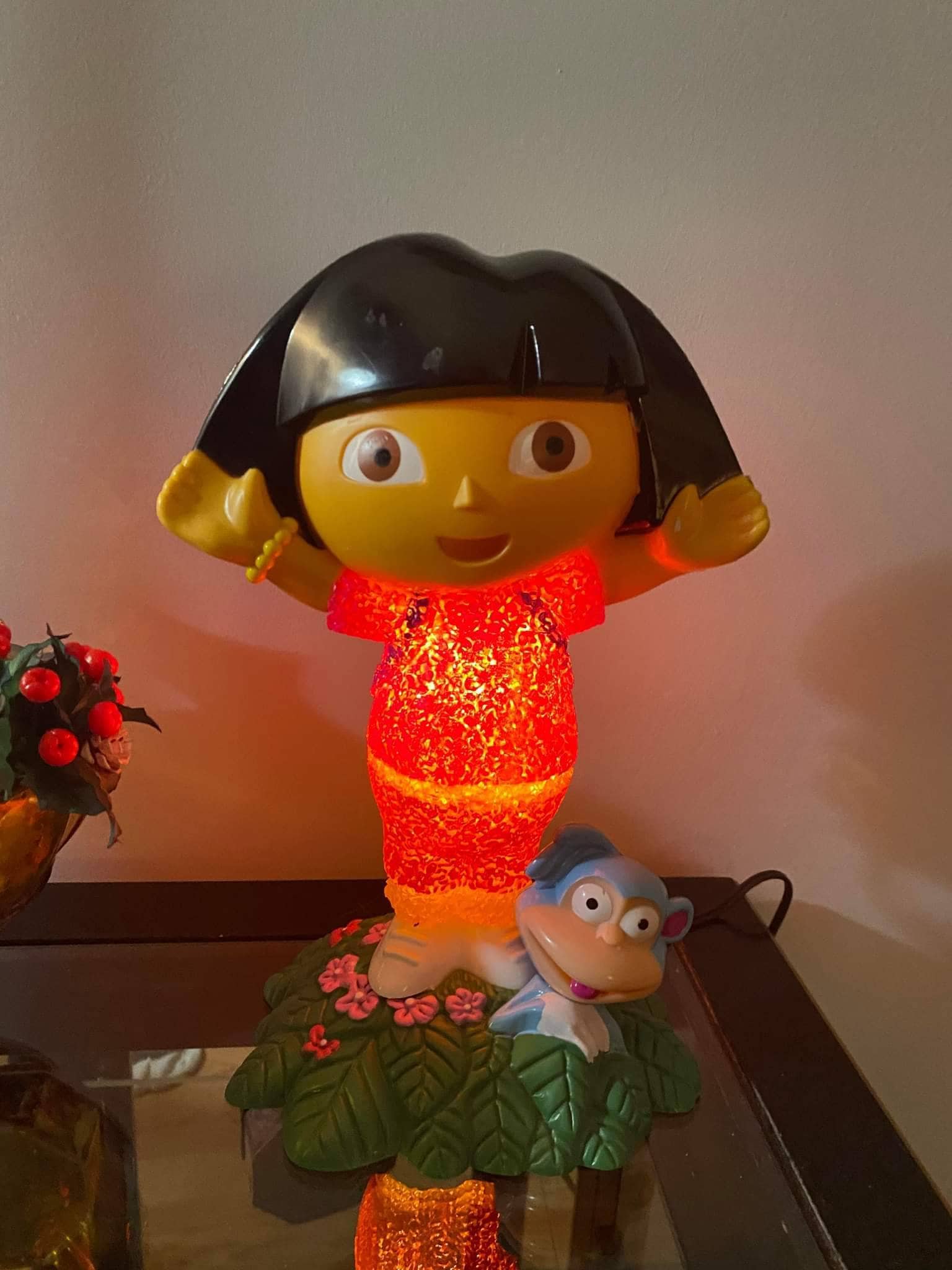 Dora the Explorer Lamp, Plastic and Rubber, Vintage Table Lamp