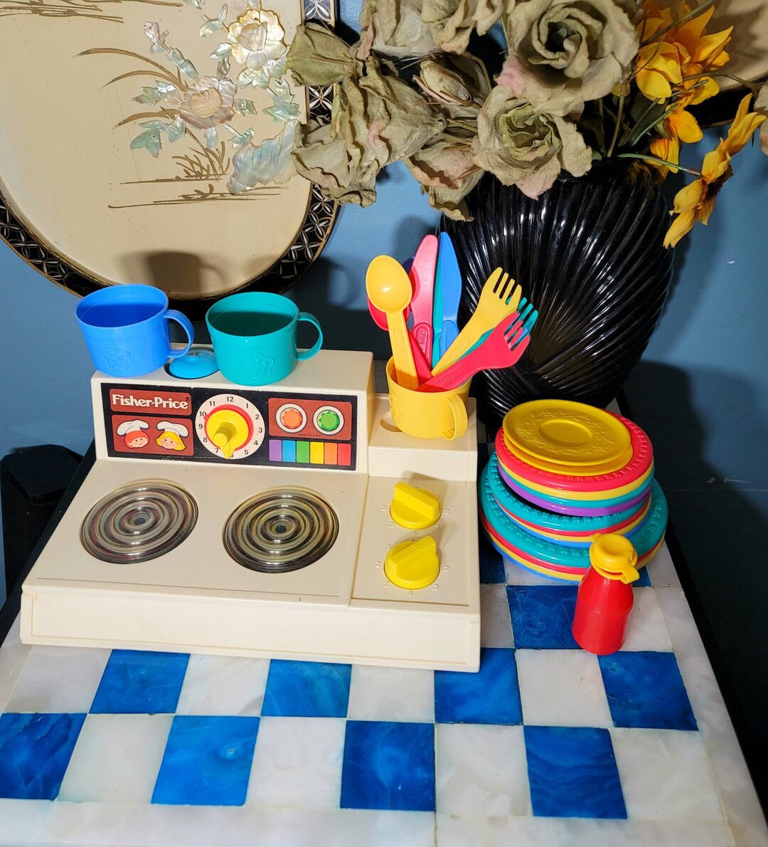 Fisher Price Fun With Food Stove Top Set Vintage Kids Etsy