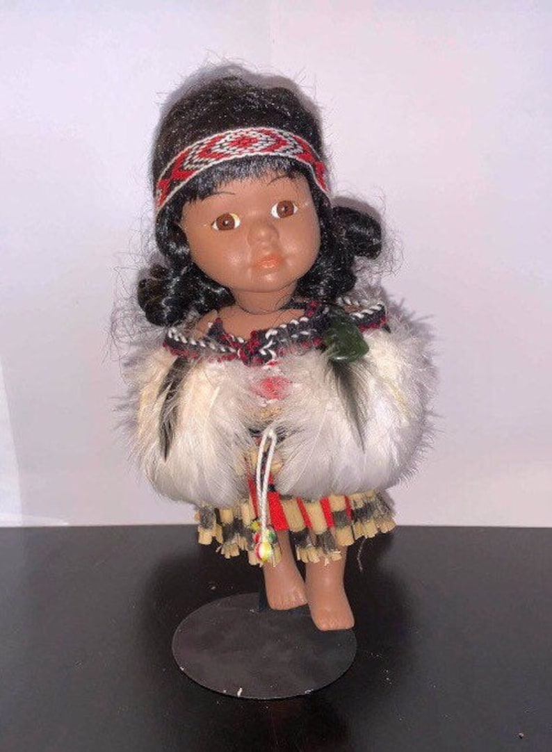 Native American Doll Vintage Porcelain Doll 7 Collectors Etsy