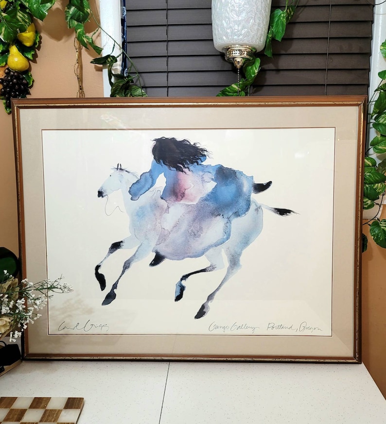 Max 56% OFF Oakland Mall Carol Grigg Grango Gallery Watercolor F “Guardians” Painting
