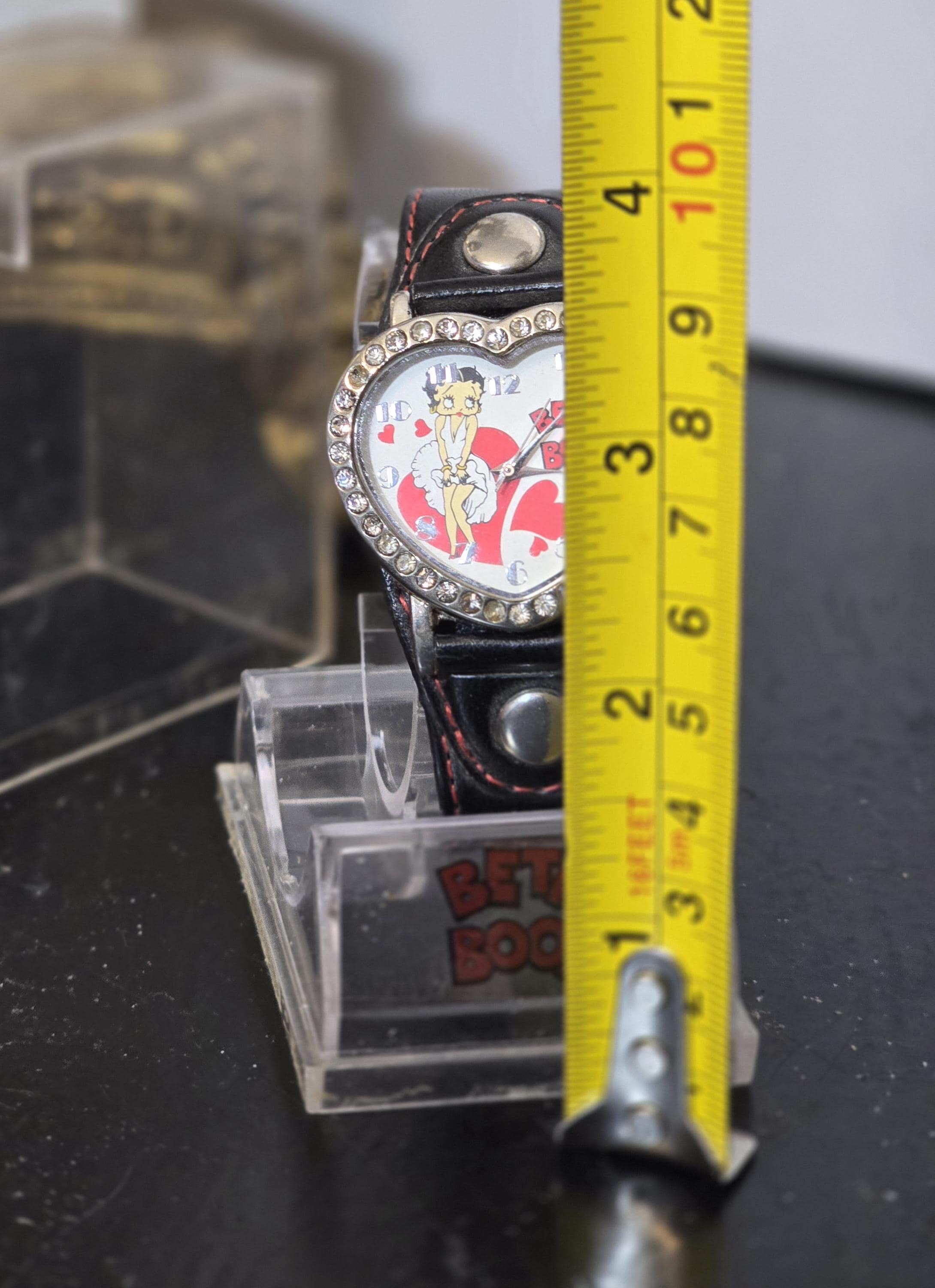 Vintage Betty Boop Wristwatch: Heart-shaped Rhinestone Bezel - Etsy