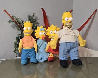 The Simpsons, Dolls, Plush, Vintage, Cartoon, Tv, Collectible, Bart Clock, Simpsons, Bart, Maggie, Lisa, Homer, Toy, Childhood Memories