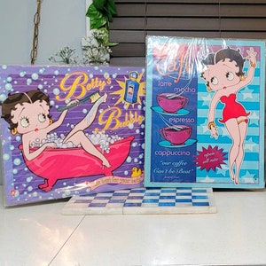Tapeçarias, Betty Boop, Vintage, Papelão, Tapeçarias, Pôster de Betty Boop, Novidade, Publicidade, Memórias de Infância, Presente, Autêntico