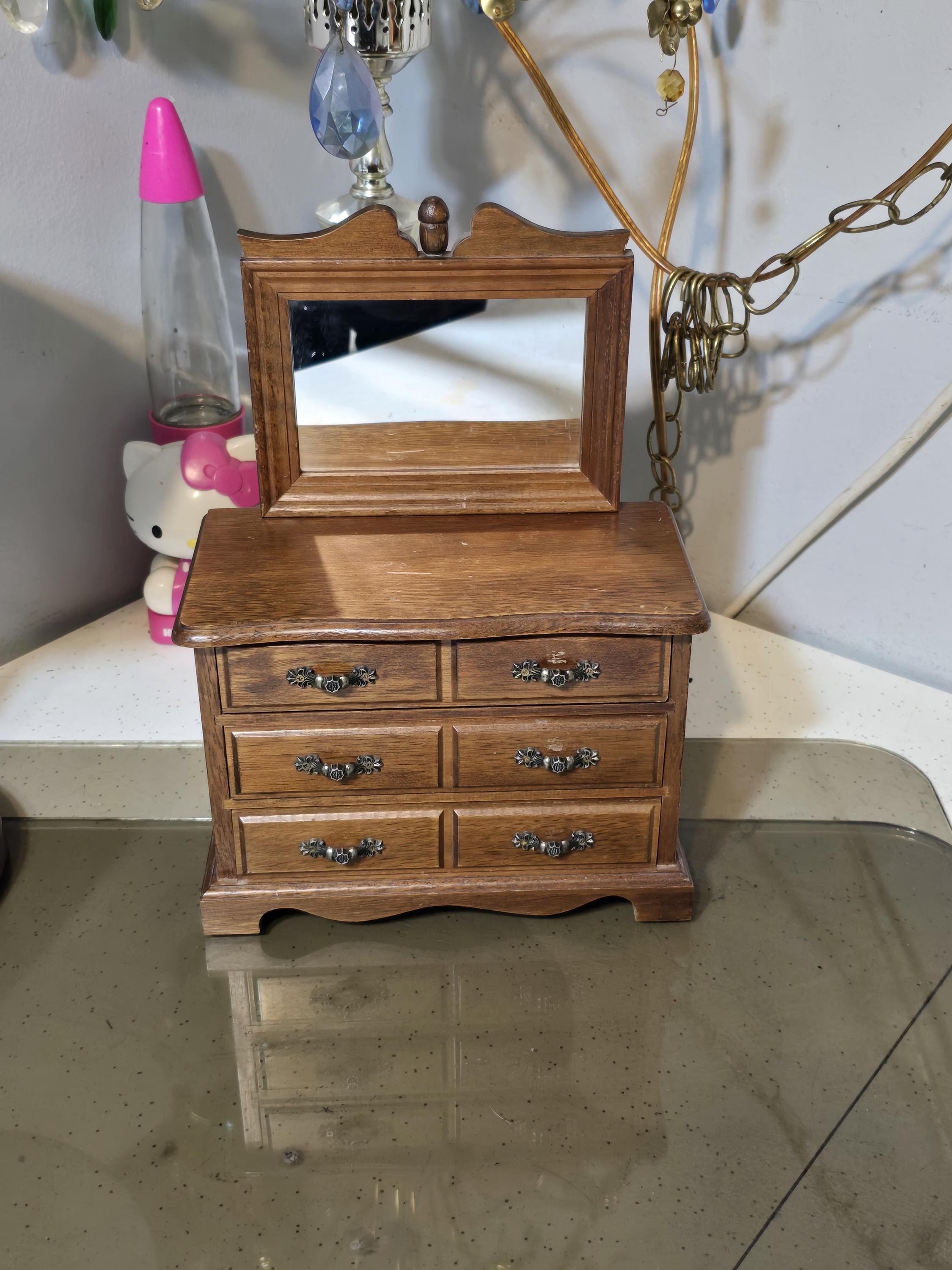 Jewelry Box W/ Mirror, Vintage 60s, Jewelry Storage, Dresser Organizer, Handcrafted Wood, Solid Wood, Brass Handles, Tawian, Jewelry Box - Etsy Jewelry Box W/ Mirror, Vintage 60s, Jewelry Storage, Dresser Organizer, Handcrafted Wood, Solid Wood, Brass Handles, Tawian, Jewelry Box - Etsy