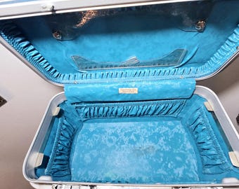 Samsonite, Train Case, Suitcase, Travel Case, Vintage 50s, Luggage, Makeup Case, Cosmetics, Hardcase Luggage,