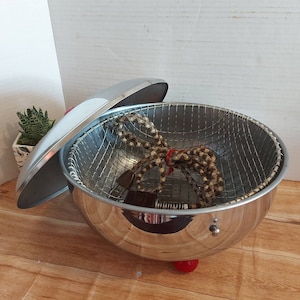 RESERVED, Deep Fryer, Vintage Silver Chrome Deep fryer Cooker, Chrome, Kitchen Appliance, Cookware, Kitchenware