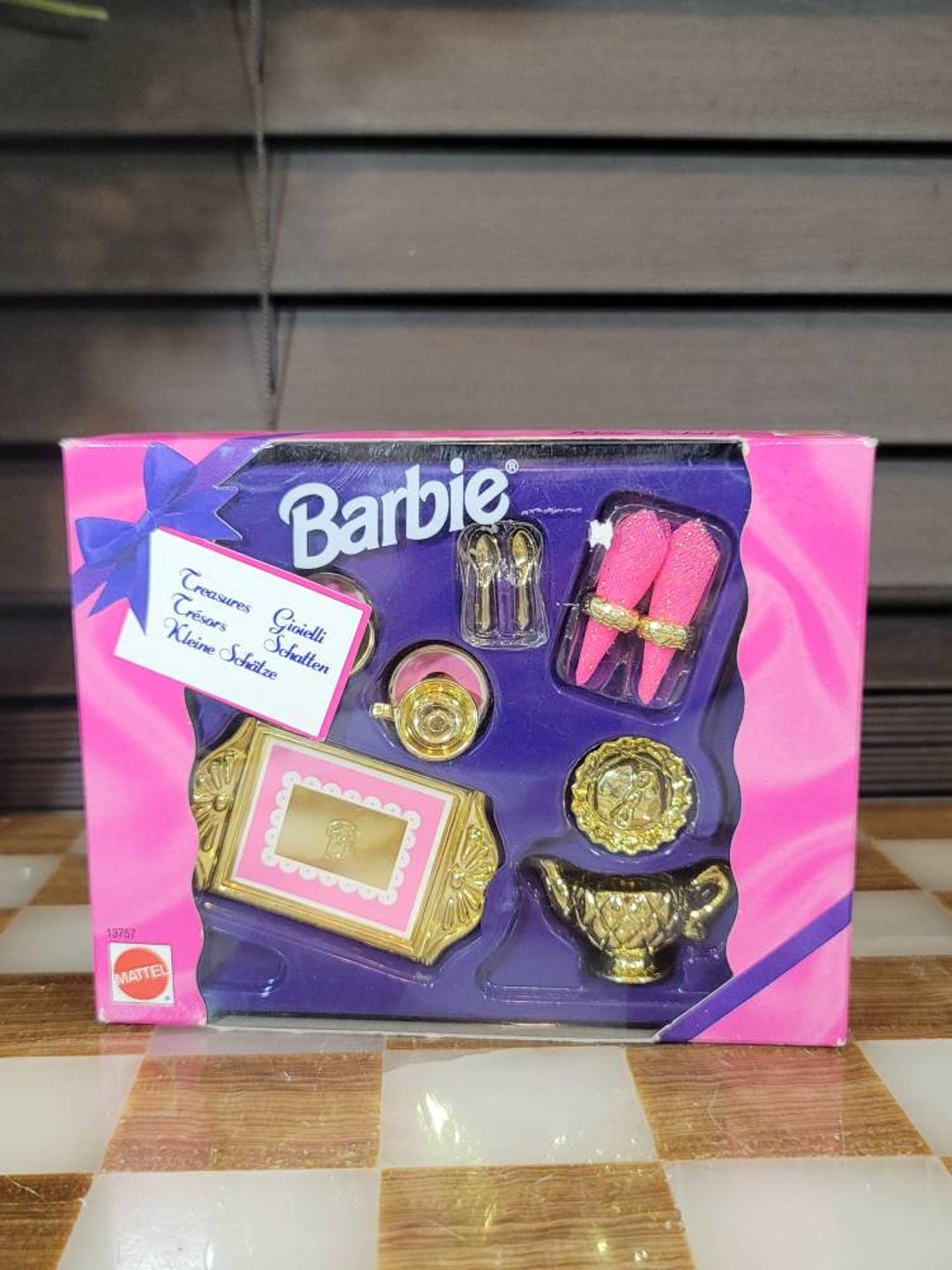 Barbie, Treasures, Mattel, Tea Set, Vintage 90s, Dollhouse