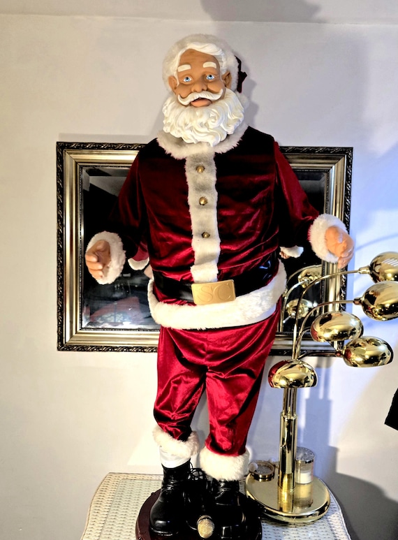 Santa Motionette, Vintage Santa, Animated, Gemmy, Life Size 4 Foot