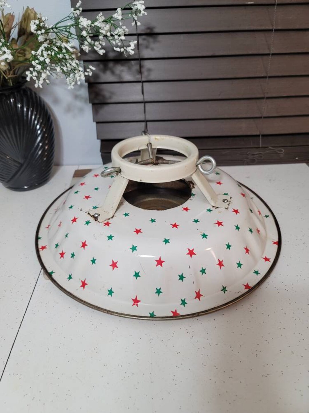 Christmas Tree Stand, Metal Atomic Stand, Vintage 60s, Tree Stand