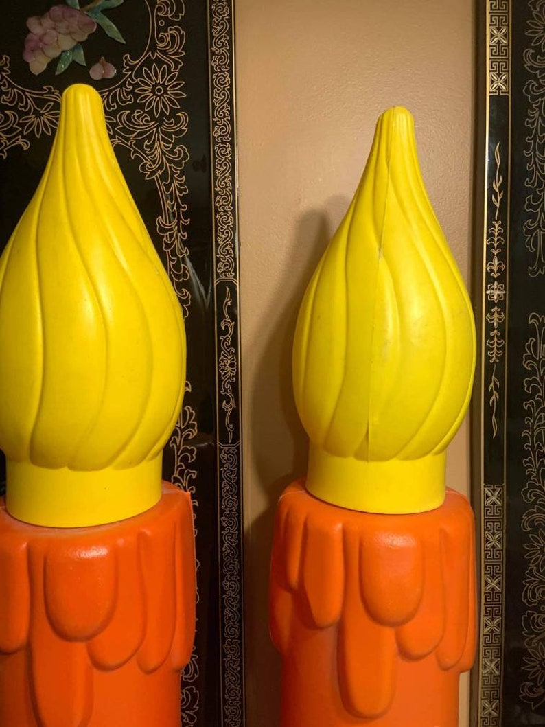 Pair of Candle Blow Molds Vintage Chunky Over 3 Feet Tall Etsy