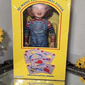 Vintage, CHUCKY, Child&#39;s Play, Good Guys, Play Partner Toys, 12&quot; Chucky Figurine, Electronic, Toys, Collectible, Horror, Childhood Memories