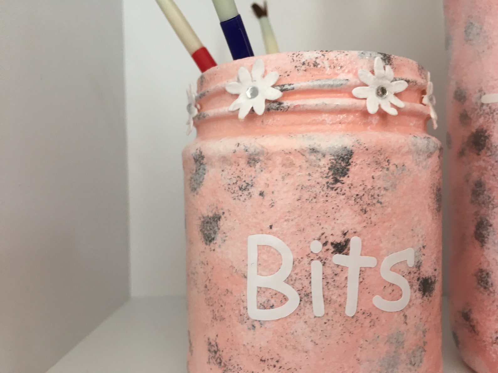 Pink Jars Set of 3 Jars Pink Storage Jars Make up Jars Etsy España