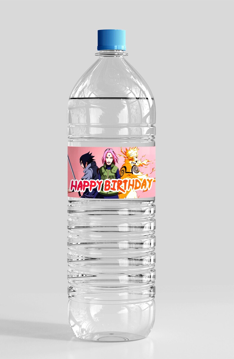 Naruto Water Bottle Labels Naruto Party Tags Naruto Labels Etsy Ireland