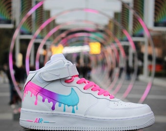 3 colour fade dripping AF1 custom