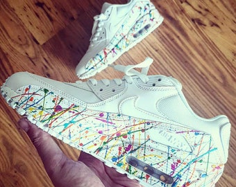 Air Max 90s splatter Custom Etsy