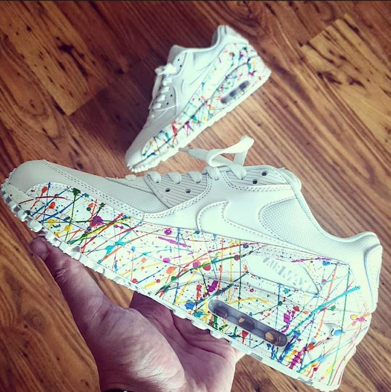 Waardeloos Tegenslag brandstof Air Max 90s splatter Custom - Etsy