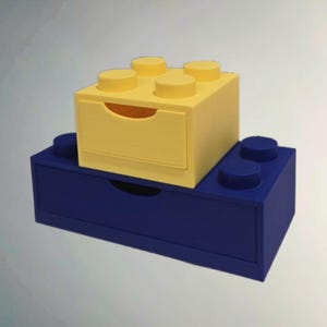 Building Brick Stackable Brick Drawers 3D Printed
