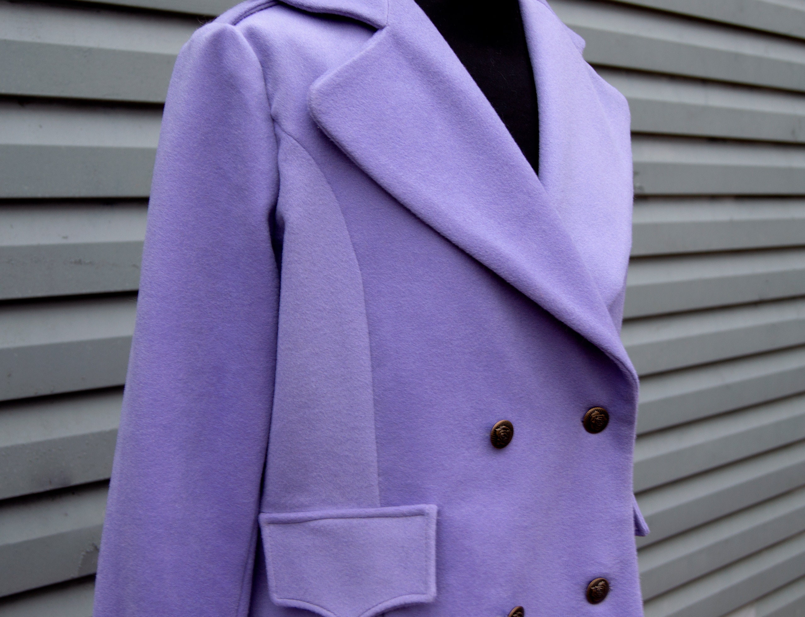 SALE Purple coat womens long coat lavender color coat wool Etsy