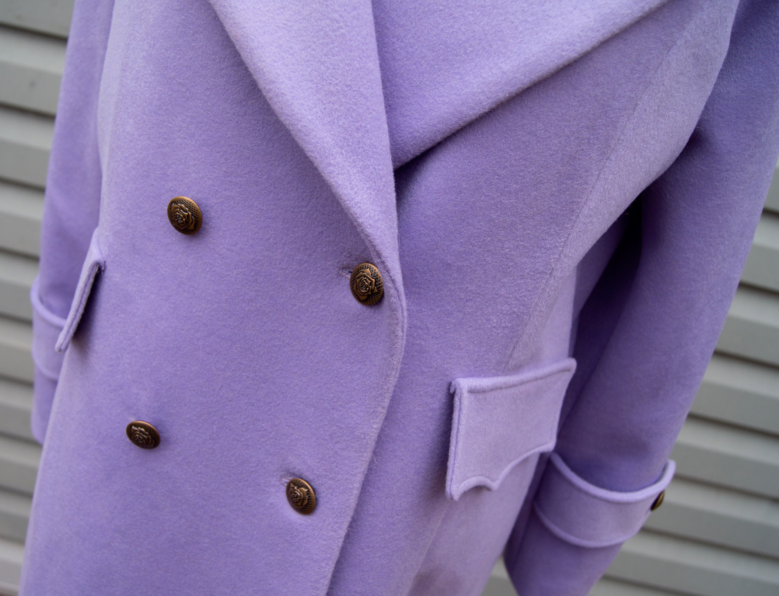 SALE Purple coat womens long coat lavender color coat wool | Etsy