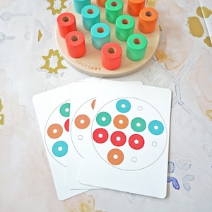 Patroonmatchkaarten voor Lovevery Peg Board l Afdrukbaar voor peuters en kinderen | Digitaal downloaden