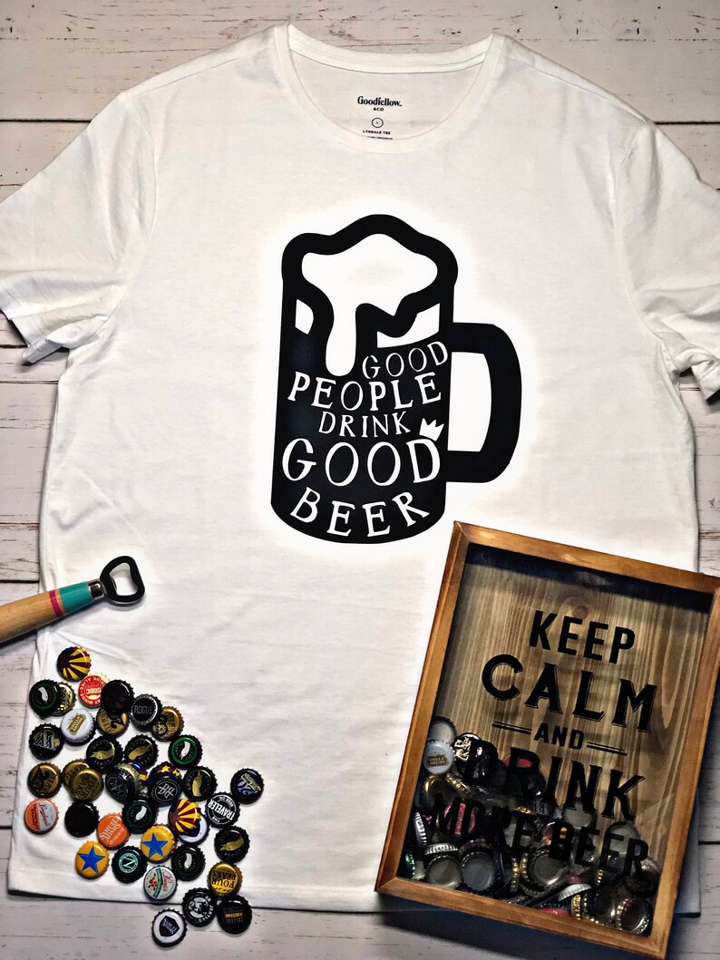Beer Shirt Good beer graphic tee white men\u2019s