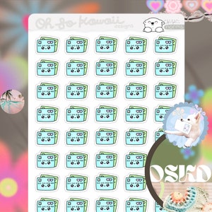 Stickers planificateur de factures de carte de crédit Kawaii Pay - Stickers de planificateur de factures mensuelles - Rappel de factures mensuelles - Échéance de carte de crédit