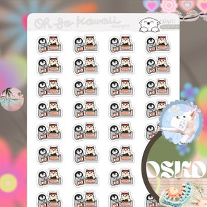 Kawaii Animal Planner Stickers - Fast Food Planner Sticker - Fast Food Stickers for Bullet Journal Stickers - Eating Out Takeout Take Out