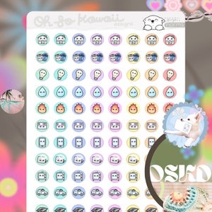 Pegatinas de presupuesto Kawaii - Pegatinas de facturas de pago - Pegatinas de facturas vencidas - Préstamo de pago - Hipoteca de pago - Pegatinas del planificador de iconos de presupuesto - Gastos mensuales