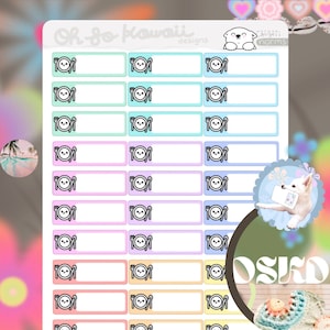 Kawaii Meal Plan Planner Stickers - Dinner Planner Stickers for Meal Prep Stickers - Meal Planner Stickers Vertical - Meal Planning - Food
