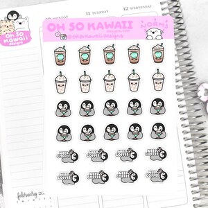 Kawaii Coffee Stickers Coffee Planner Stickers Drink Stickers Kawaii ...