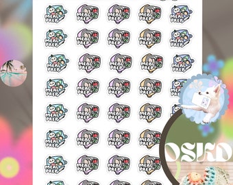 Kawaii Food Stickers - Meal Prep Stickers - Meal Prep Planner Stickers - Healthy Eating Planner - Meal Planning Stickers Meal Plan Stickers
