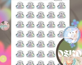Kawaii Dog Planner Stickers - No School Planner Stickers - No School Stickers - College Planner Sticker for School - Teacher Planner Sticker