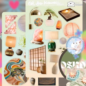 Zen-stickervel voor journaling, plannerdecoratie en scrapbooking, Moody-stickervel