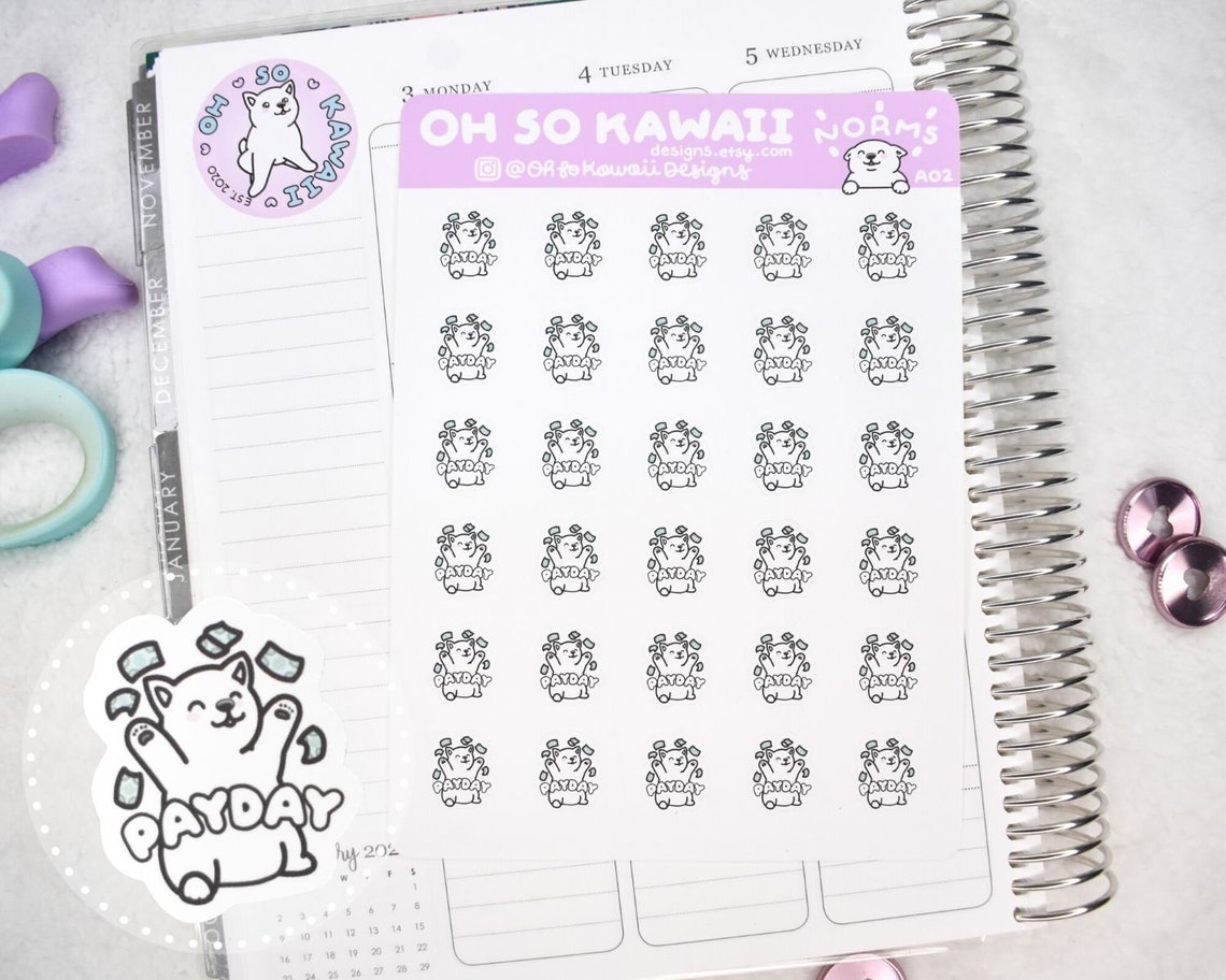 Kawaii Pay Day Planner Stickers Payday Planner Stickers Etsy kawaii-pay-day-planner-stickers-payday-planner-stickers-etsy