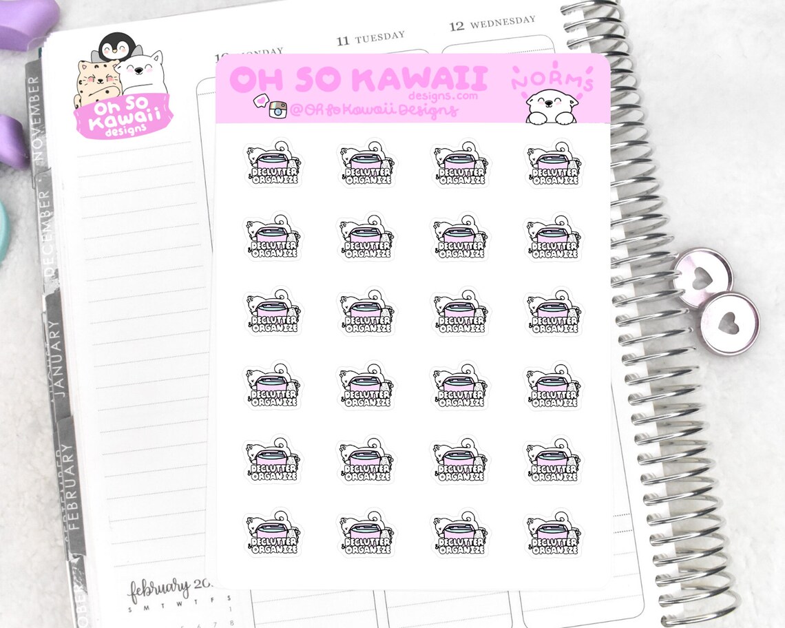 Kawaii Planner Stickers Kawaii Stickers for Planner Organize - Etsy