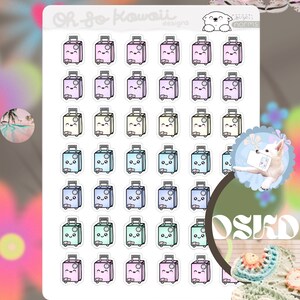Pegatinas de planificador de maletas Kawaii - Pegatinas de maletas para planificador - Pegatinas de planificador de viajes - Pegatinas de viaje Equipaje - Pegatinas de vacaciones