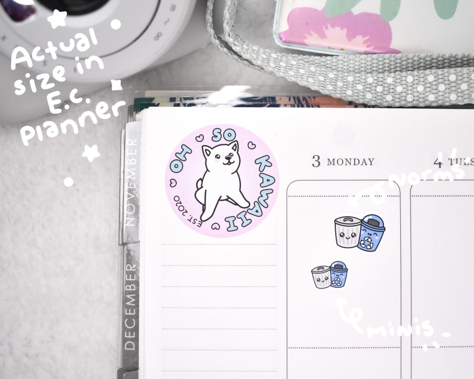 Kawaii Trash and Recycling Stickers Garbage Trash Sticker Etsy