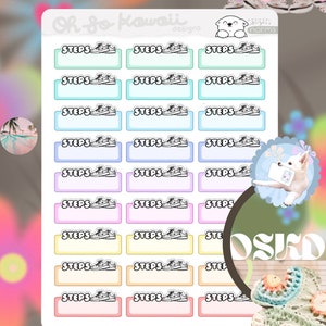 Kawaii Fitness Planner Stickers - Steps Tracker Stickers - Track Steps Sticker Sheet - Functional Planner Stickers - Workout Planner Sticker