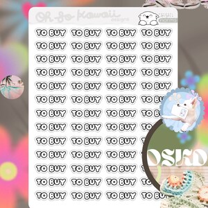 Kawaii Aufkleber für Planer kaufen - To Kauf Liste Planner Aufkleber - Journaling Aufkleber -Bubble Script Aufkleber für Planner - Funktionale Aufkleber